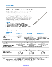 Thumbnail of document Data Sheet - PR-10 RTD Probe w/Stainless Steel Overbraid
